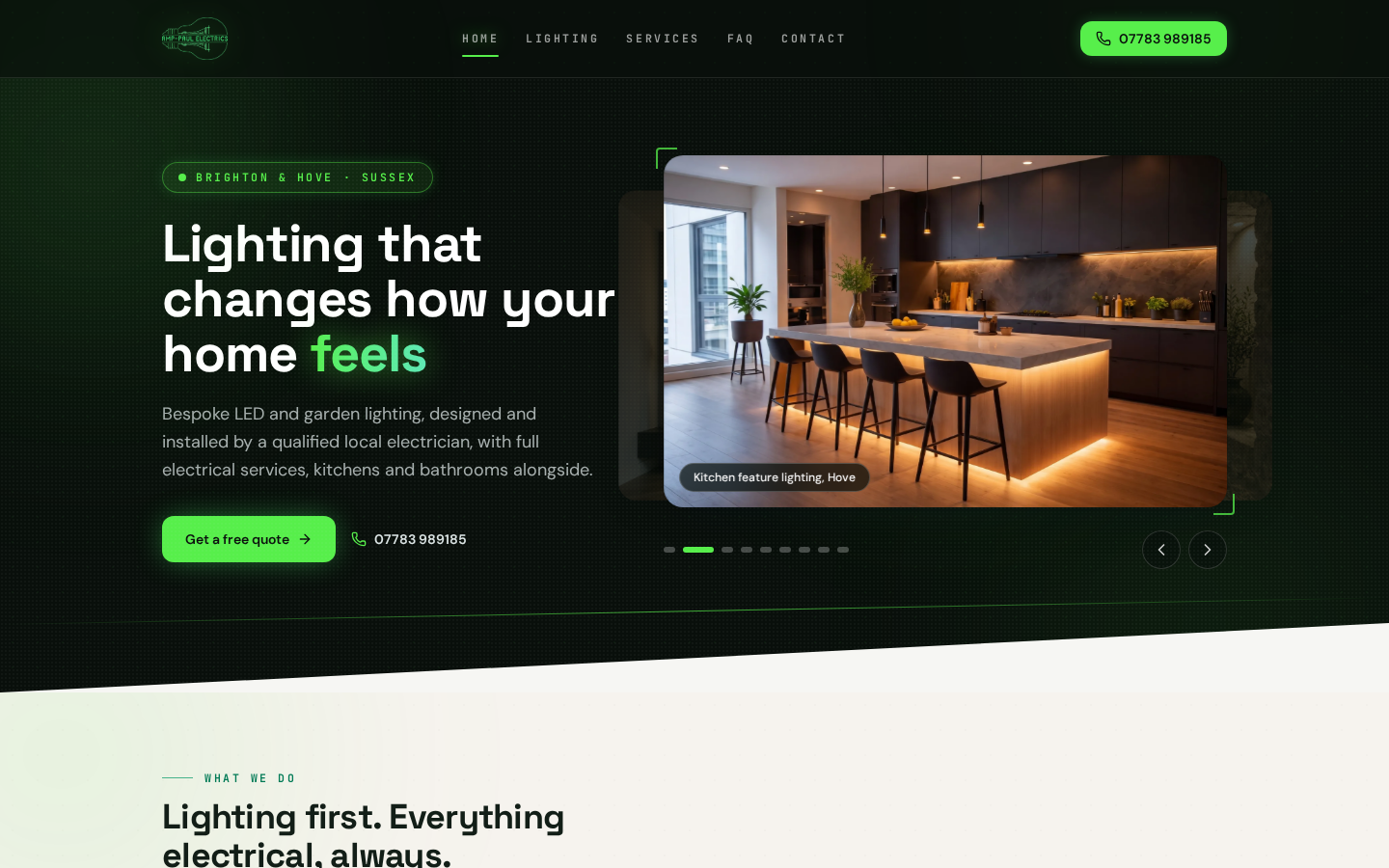 AMP Paul Electrics - Electrical Services website designed by Staplehurst Web Design