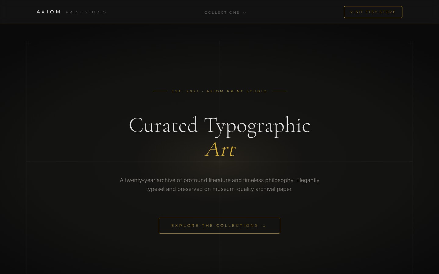 Axiom Print Studio - Fine Art Prints website designed by Staplehurst Web Design